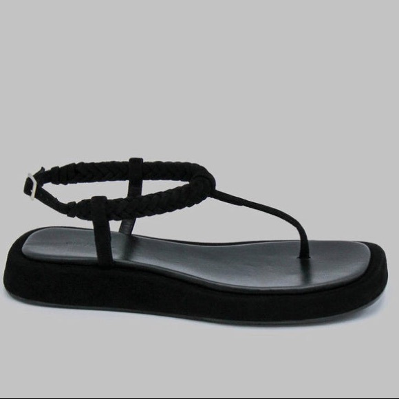 GIA Borghini x RHW Flat Thong Suede Sandals - Picture 10 of 13